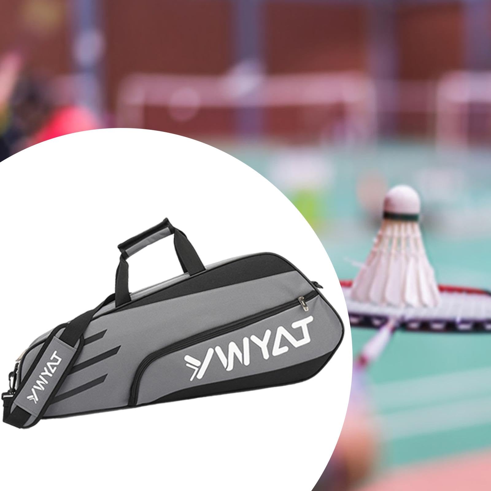 Borsa per Racchette da Badminton, Borsa da Tennis, Borsa Sportiva, Borsa da Viaggio, Grande capacità, Borsa per Il Trasporto di Racchette da Tennis, B