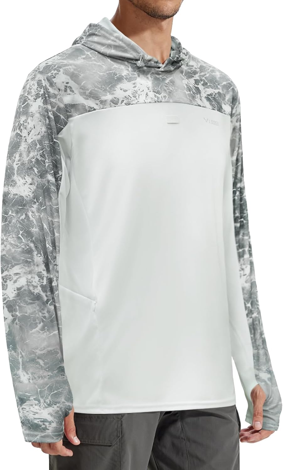 LOOGU Sun Hoodie UPF 50+ Shirts Long Sleeve Rash Guard Sun Shirts for Men Fishing Hiking Surfing Swimming