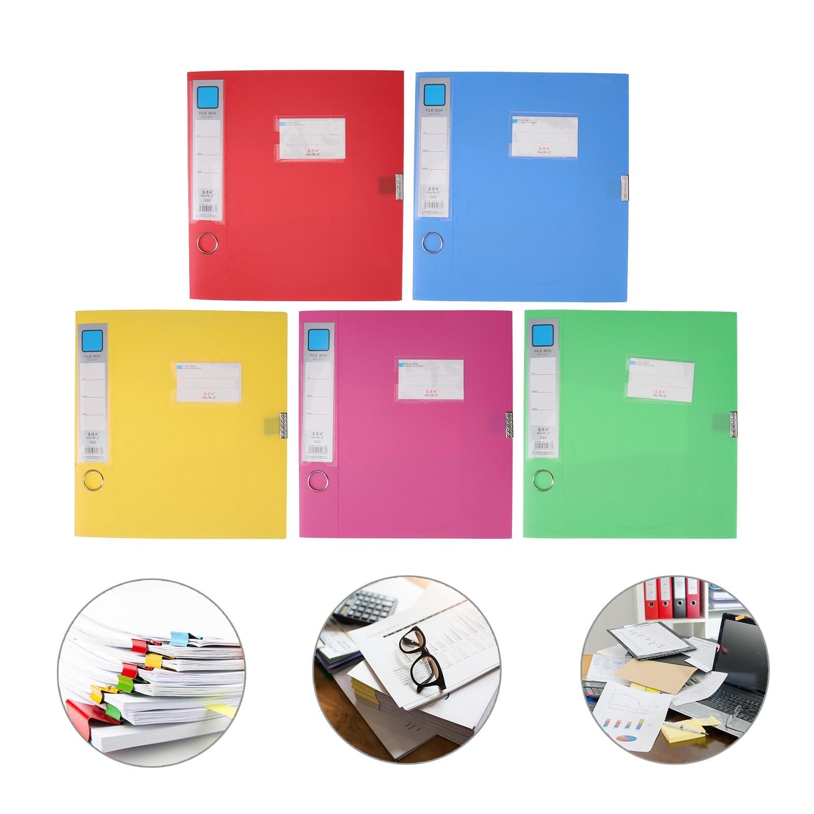 Classeur de Stockage de Fichiers 5pcs PP Pliable, Présent Rentrée