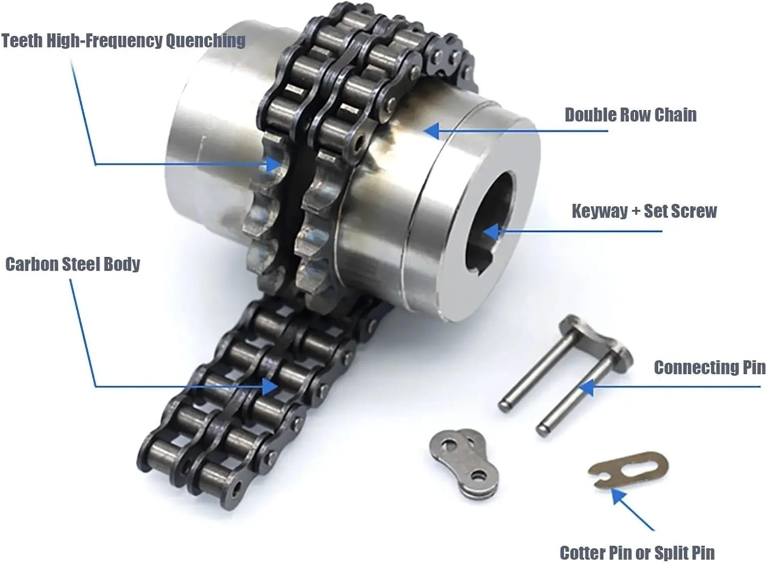 KC5014 Sprocket Gear Chain Coupler KC5014 15/16/17/18/19/20/22/24/25.4/28/30/32/35mm Chain Coupling Roller Chain Coupling 1Pcs(16x30)