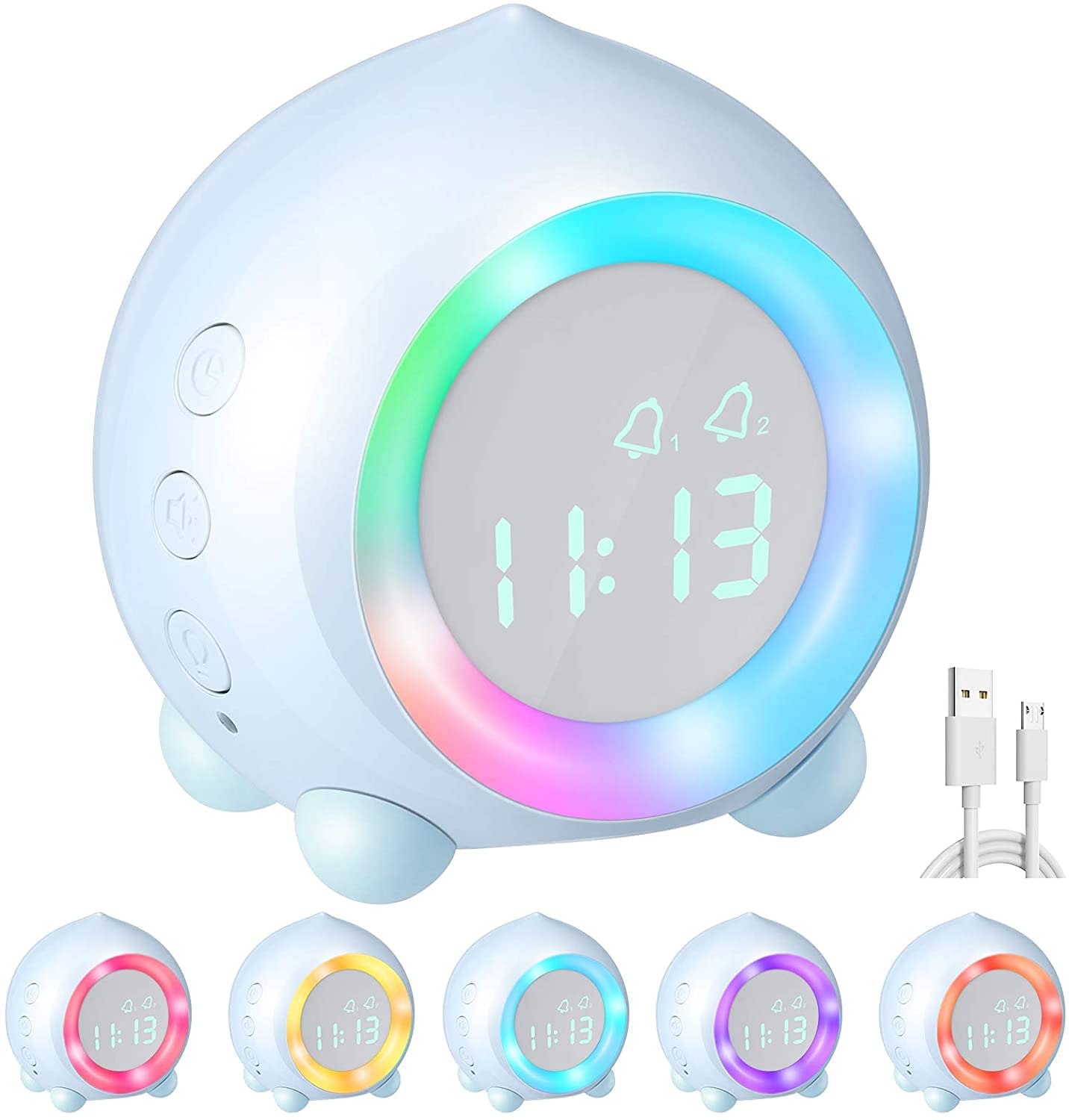 Fonction de Snooze et simulateur d'aube pour réveil de chambre d'enfant