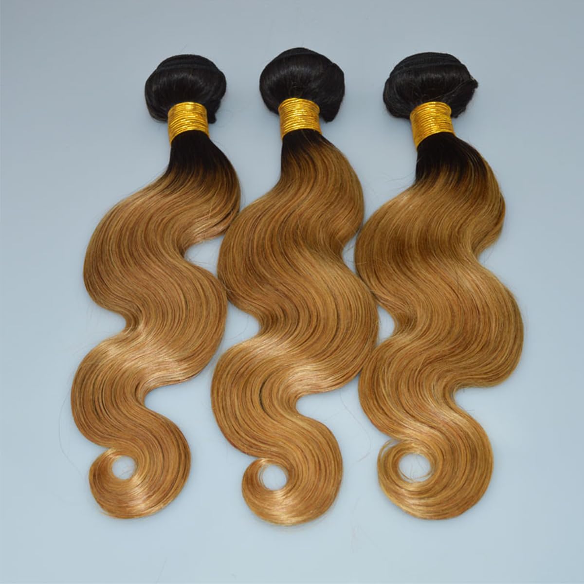 1B27 Ombre Blonde Bundles Human Hair Body Wave Bundles 20 22 24 pollici Unprocessed Brazilian VirginHair Ombre Honey Blonde Body Wave Bundle Human Hair Extensions