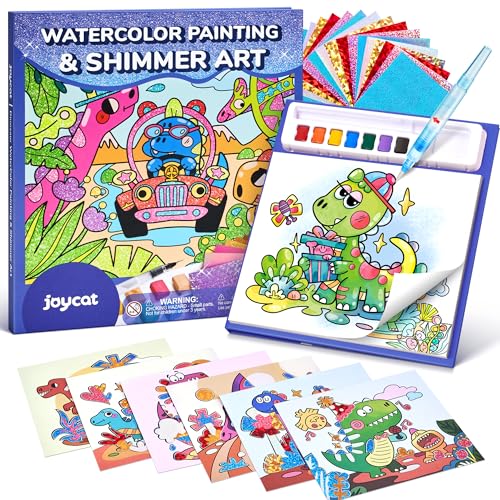 JoyCat Libri da colorare con acqua, Attività artistiche e creative, Arte senza disordine per bambini 4-8 anni, Kit e forniture creative, Attività fai-da-te, Regali per ragazze e ragazzi