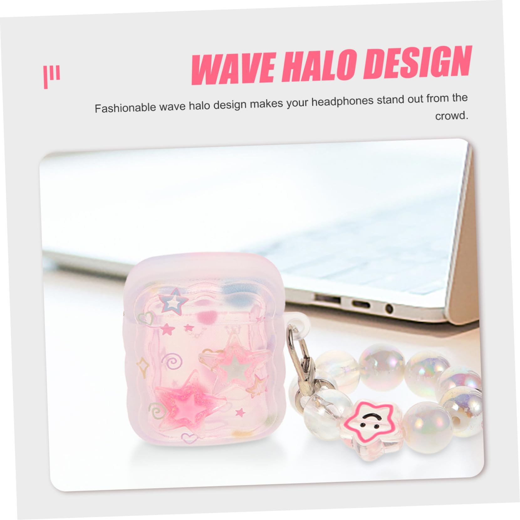 ARTIBETTER Estuche Elegante para Auriculares con Diseño De Flores Y Cuentas 5 Unidades Funda Protectora Resistente para Mujer