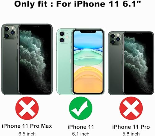 Miniatura 6 de OOK Funda rígida para iPhone 11 de protección de absorción de golpes con diseño de corazón rosa, bonita banda de rodadura de neumáticos,