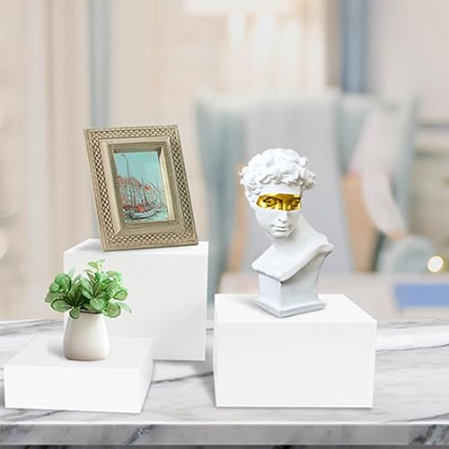 Miniatura 7 de Juego de 6 elevadores de buffet, soportes de exhibición de alimentos para fiestas, cubos acrílicos con fondo hueco, soporte para pastel de boda,