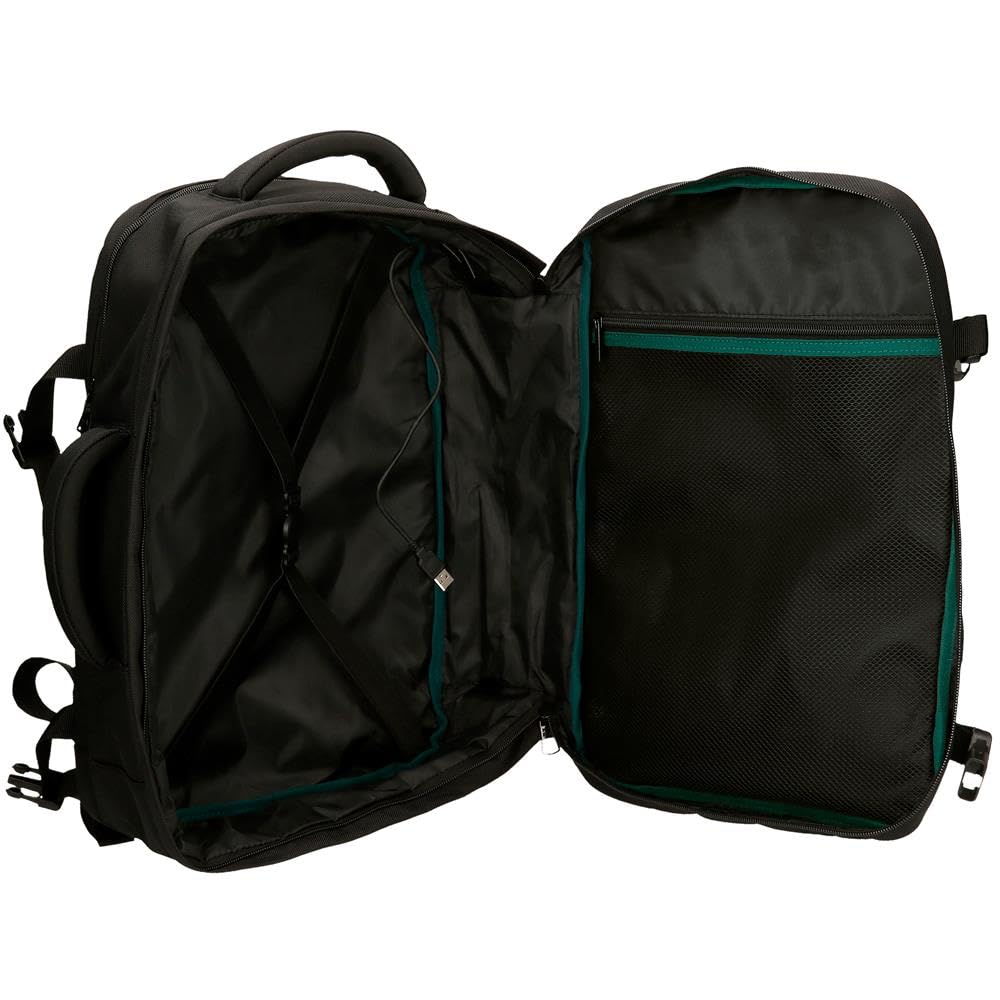 Pepe Jeans Bromley, plecaki, plecaki kabinowe, torby na ramię Joumma Bags, poliester, różne rozmiary, czarny, zielony, czerwony, szary, poliester., Czarny (Black), Talla única, plecak do samolotu