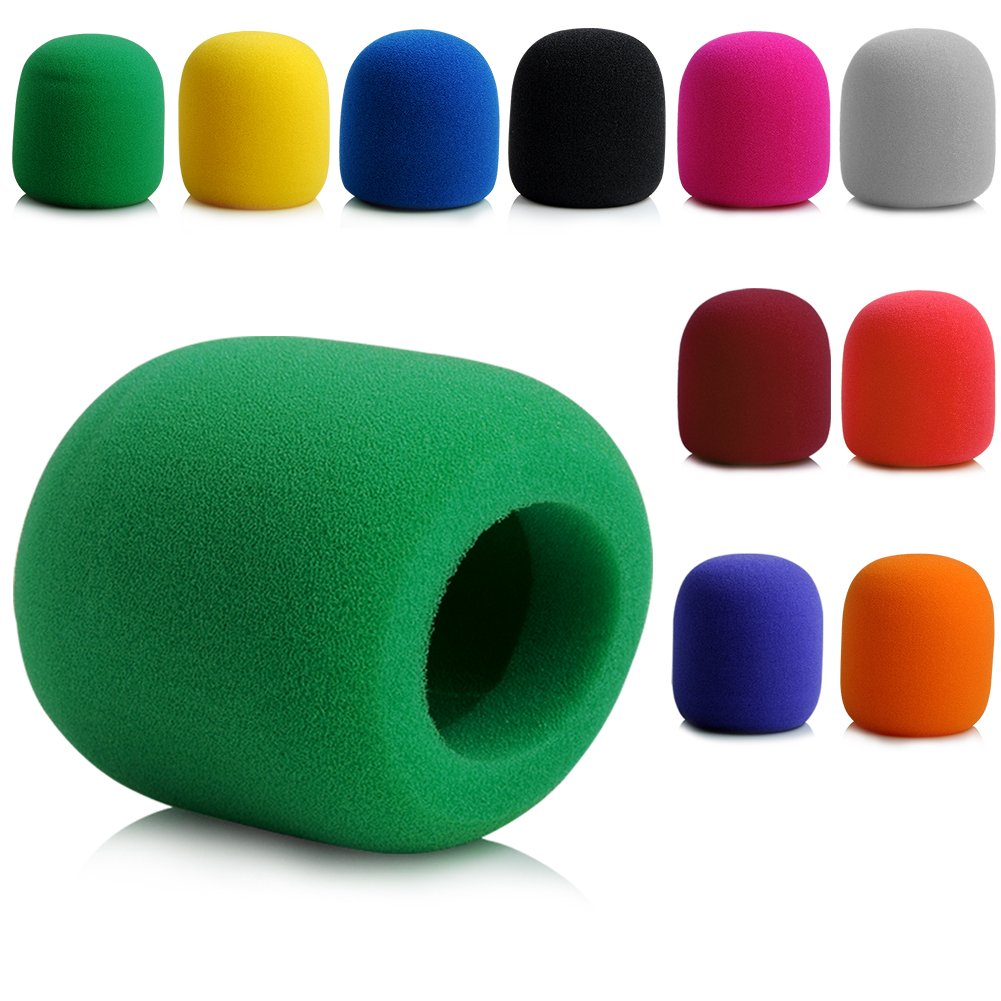 S&MO 10X Colorful Handheld Stage Microphone Karaoke Windscreen Sponge Foam Mic Cover