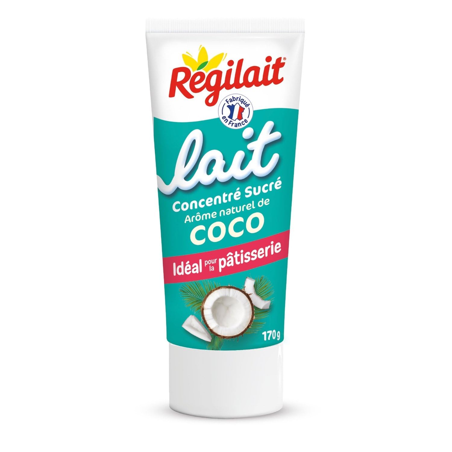 REGILAIT – Douceur Laitière Sucrée à la Noix de Coco, Texture Fondante et Gourmande (Tube 170g) - lot de 4 - Vendu par Lot