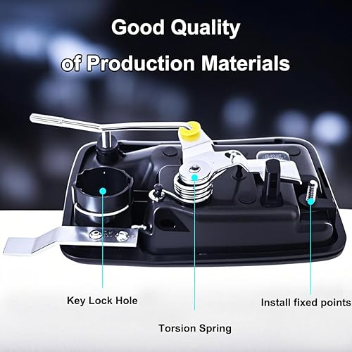 Miniatura 6 de Manija de puerta exterior compatible con modos Ford seleccionados 1999-2016 F250 F350 F450 F550 Super Duty Truck, 2000-2006 Excursion negro mate de