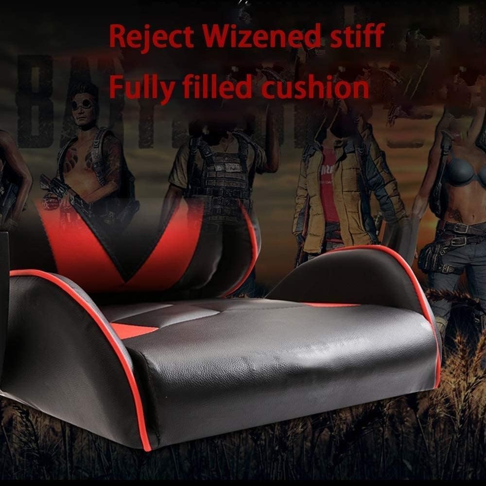 Office Chair Video Game Chairs Ergonomics Lift Seat with Footrest High Back Gaming Chair Multifunction with Headrest and Lumbar Support for Video Game Chair Swivel Chair Pink White