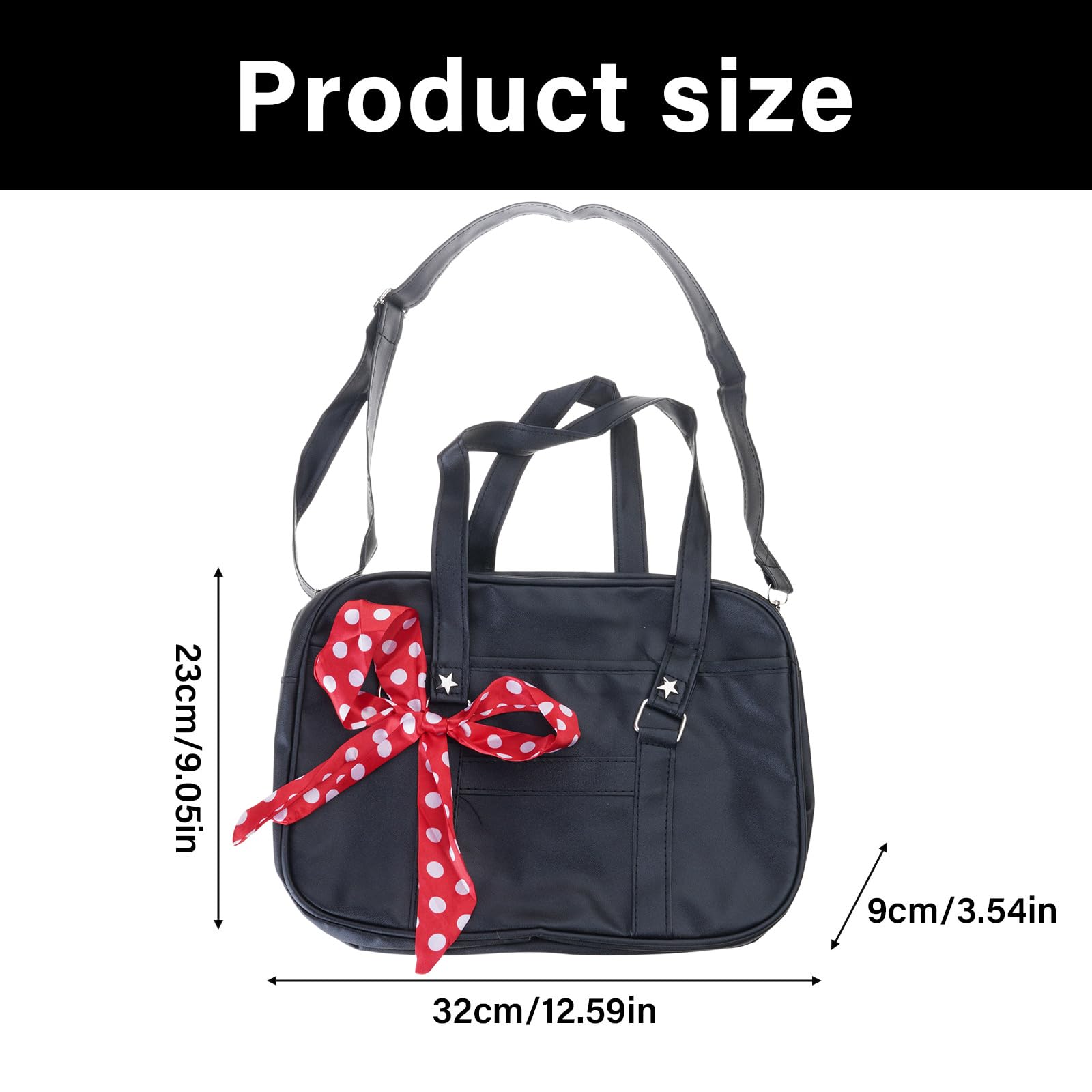 Borsa a tracolla in pelle PU di ispirazione giapponese per professionisti con tracolla comoda e tasche multiple PU borsa a tracolla