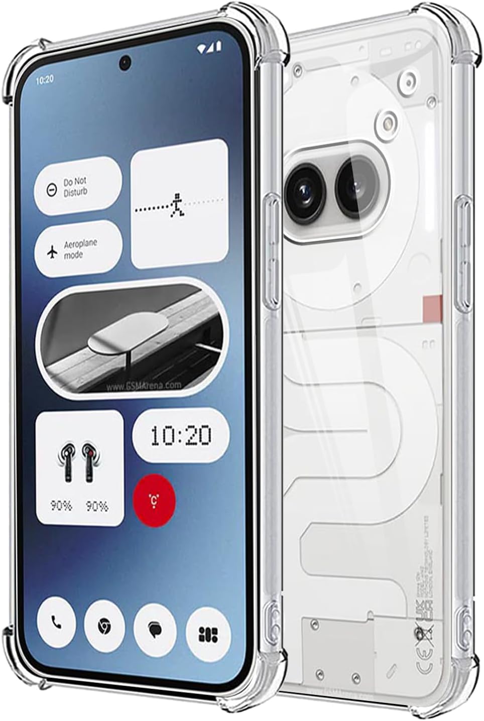 Zubitech Case for Nothing Phone 2a Clear Cover with Reinforced Corner Bumper Slim Fit Shockproof Flexible TPU Case for Nothing Phone 2a - Transparent Bumper