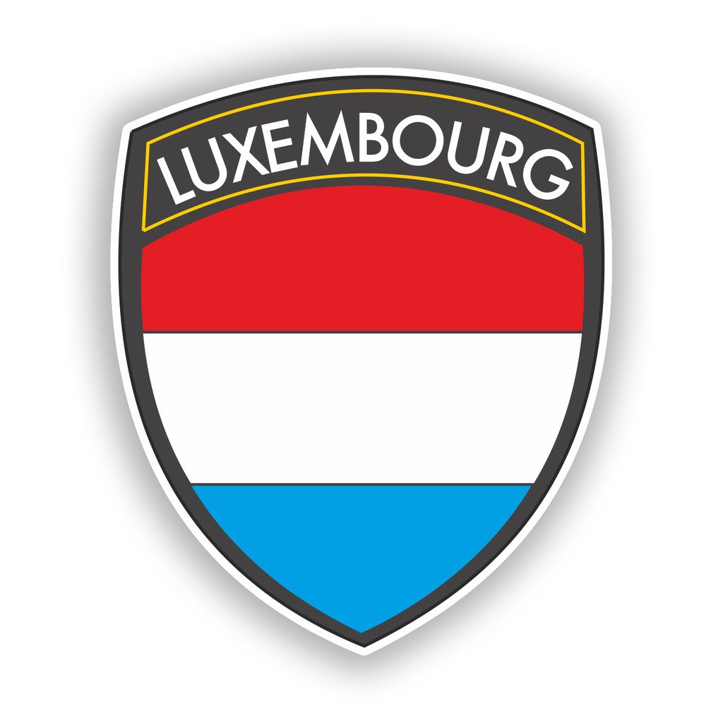 Destinationvinyl Multi 2 X 10Cm/100Mm Luxembourg Flag Design Vinyl Stickers Travel Luggage #10637