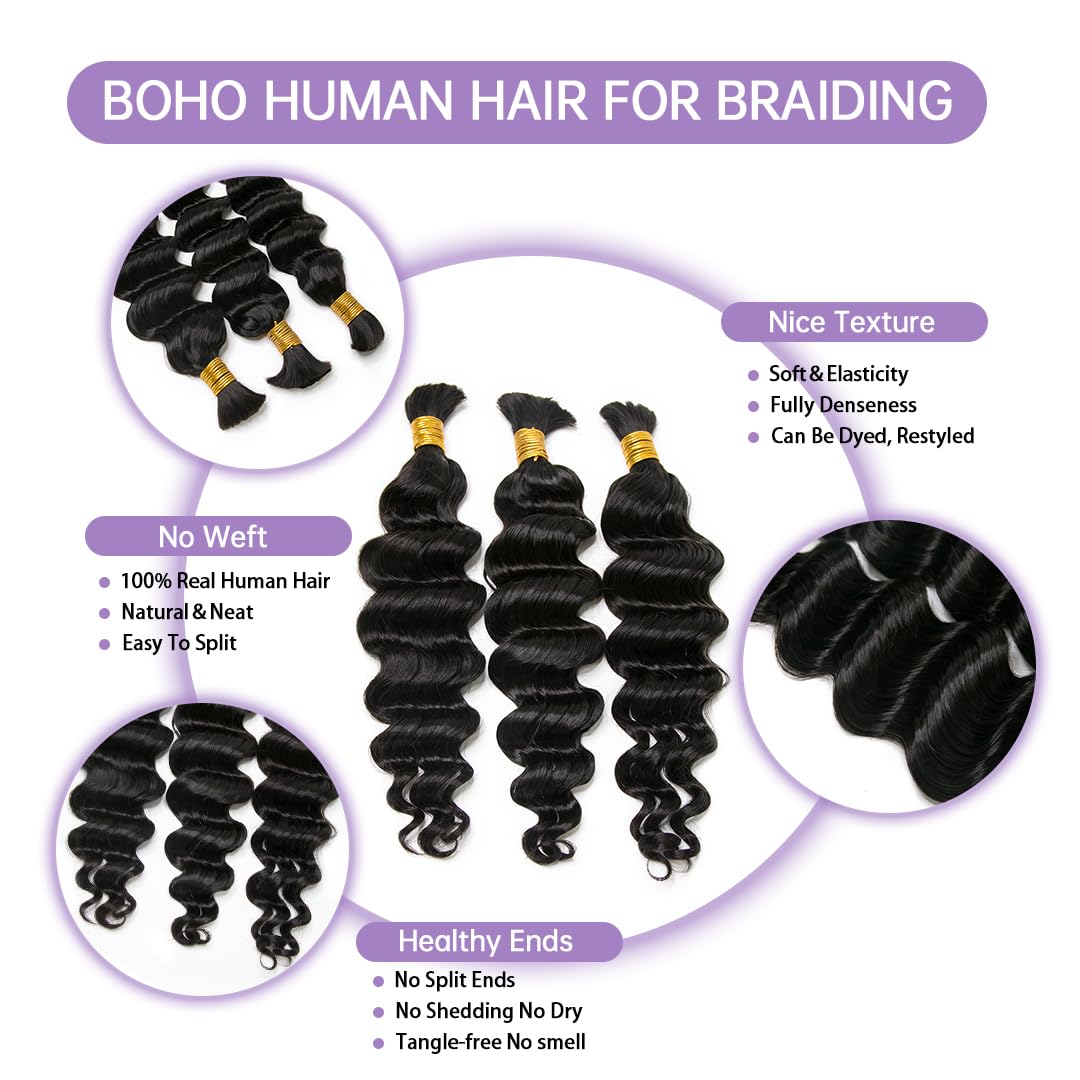 YWIGS 100% Human Hair Braiding Hair