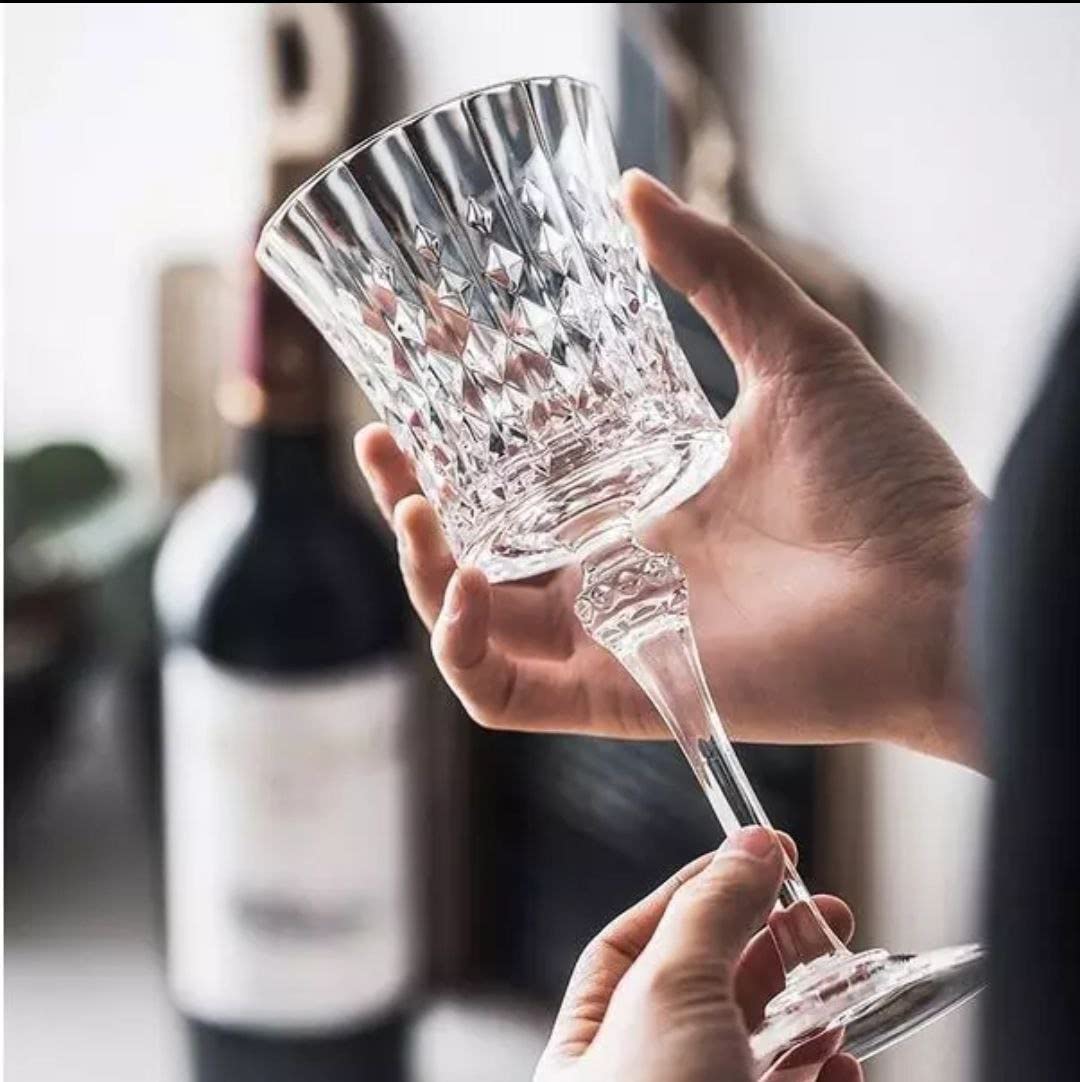 Buy lizepto crystal wine glasses, crystal carving wine glass,elegant  carving design and luxury wine glasses unique red wine glass gift for women  or ...