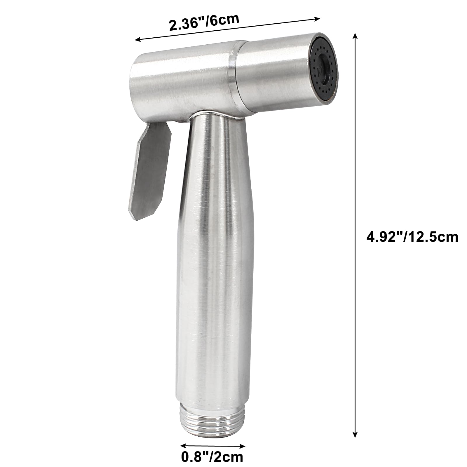 2 Pieces Bidet Sprayer Head Stainless Steel Handheld Toilet Bidet Sprayer Portable Pet Shower Seat Bidet Attachment Personal — view 4