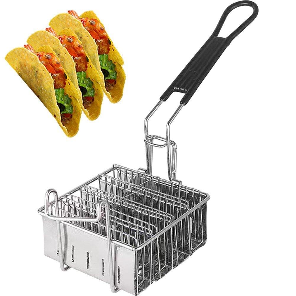Panier à tacos en acier inoxydable pour stopper les coquilles brisées à la friture