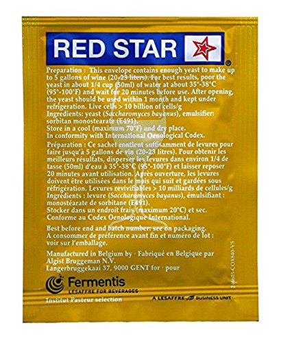 Star Red Star Premier Blanc - Levadura de champán (paquete de 20) CBFE