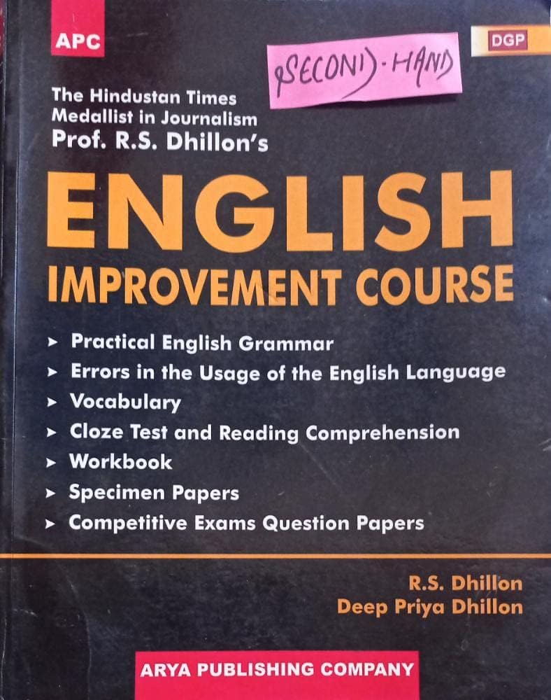 English Improvement Course Condition Note:- (Used Like New) By RS Dhillon & Deep Priya Dhillon Arya Publishing Company The Hindustan Times Medalist in Journalism Prof. RS Dhillon's Paperback