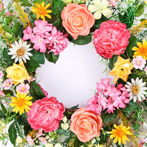 Spring-Wreaths-for-Front-Door-22-Inch-Blooming-Artificial-Flowers-Front-Door-Wreath-Spring-Summer-Wreath-Outdoor-Spring-Summer-Floral-Peony-Wreaths-with-Greenery-Leaves-for-Wall-Window Spring Wreaths for Front Door 22 Inch Blooming Artificial Flowers Front Door Wreath Spring Summer Wreath Outdoor Spring Summer Floral Peony Wreaths with Greenery Leaves for Wall Window