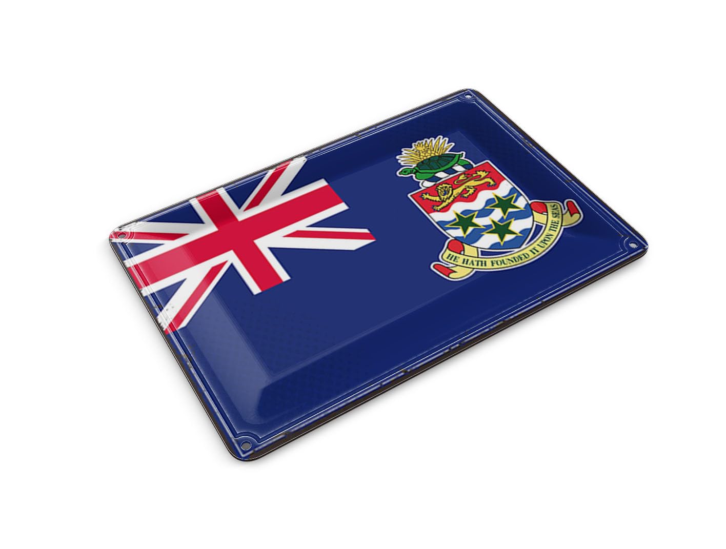 Femer Tin Postcard Flag Cayman Islands 14 x 10 cm Retro Flag Decorative Sign