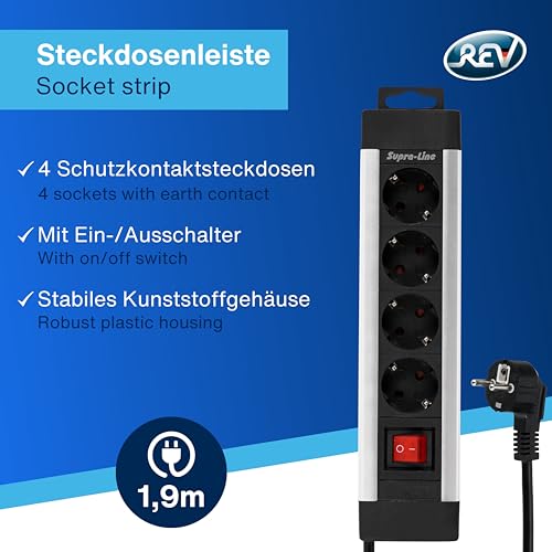 Rev Presa Multipla 4 Ingressi 1.9Mt Supraline Interruttore Silber - 2