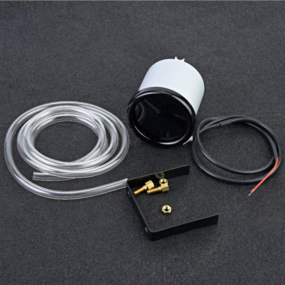 Medidor Turbo Boost, 2 "52 mm Universal Aluminio + Pantalla LED de plástico Medidor Turbo Boost de motocicleta con sensor