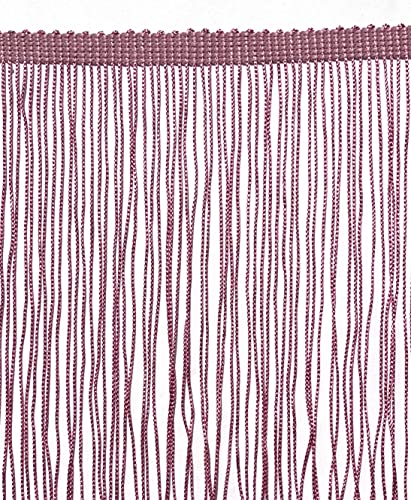 Sew Trends 5 Yards Of 6" Long Chainette Fringe Thread Yarn Tassel Trim Braid Fringe For Crafts Sewing And Decor-Mauve Pink #TOP1