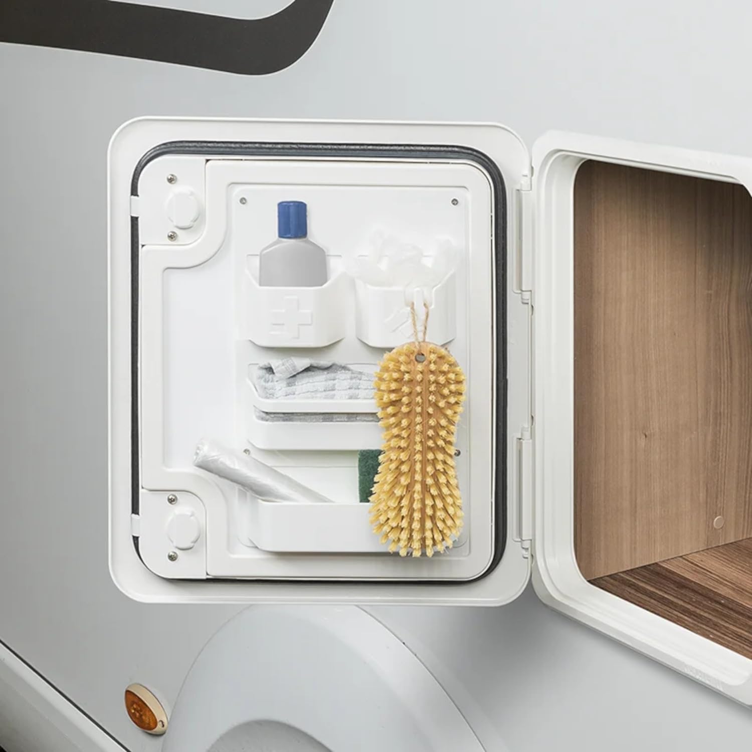 ProPlus 230094 Organizador para puerta de servicio, caravana, caravana, tamaño 28 x 18 x 4,8 cm, con cinta adhesiva M3