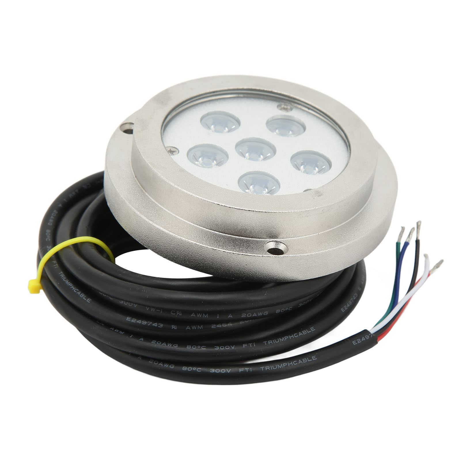 CHICIRIS Światło Podwodne łodzi Stal Nierdzewna 316 Morskie światło Podwodne 12 V 24 V DC 17 W IP68 RGBW 6 LED 3,8 Cala dla Jachtów Statki Motorówki Basen Fontanna Oświetlenie