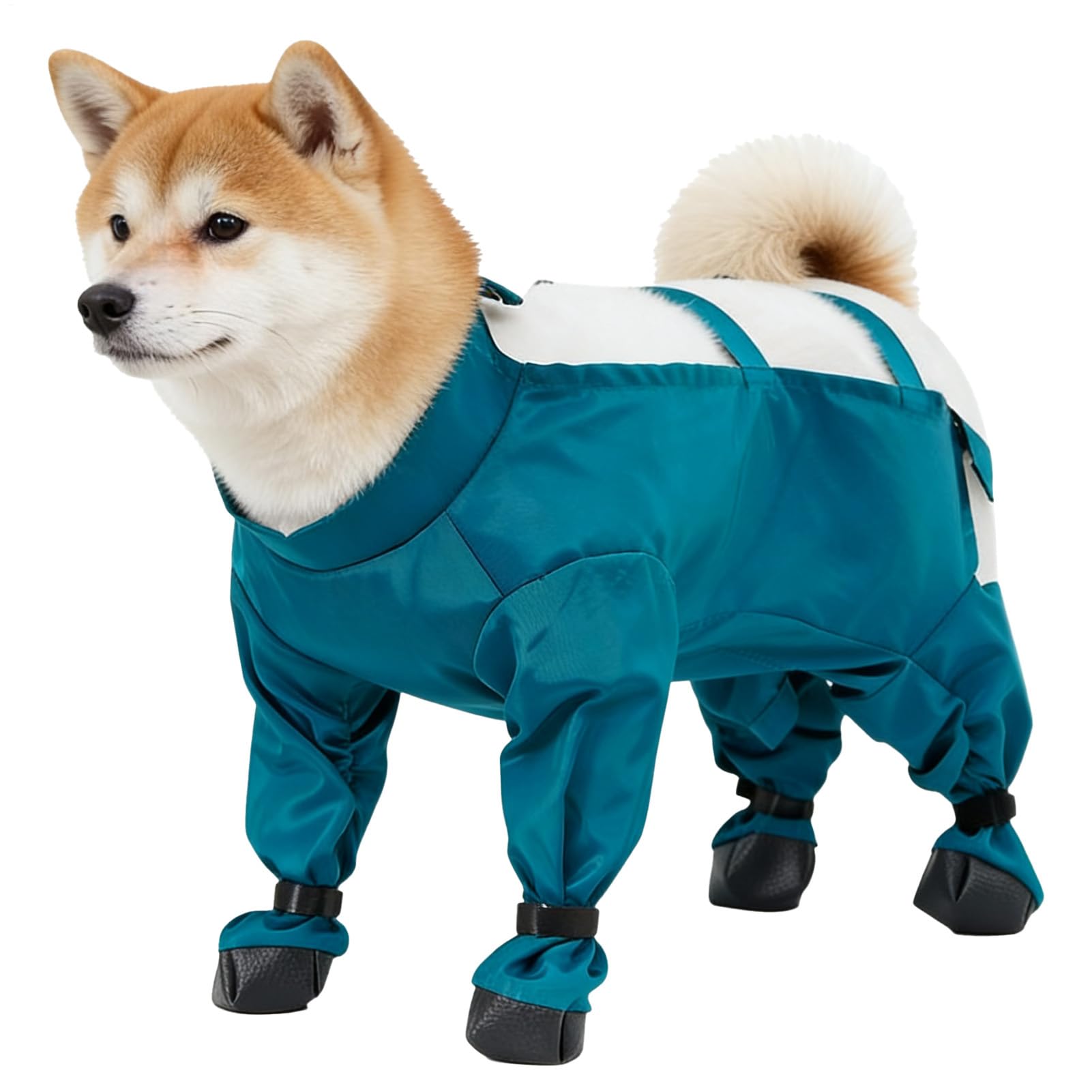 Dqsgiqe Dog Snowsuit with Boots, Waterproof Adjustable Braces Boots, Breathable and Warm Dog Snow Trousers, for Outdoor Camping, Hiking, Walks — image 1