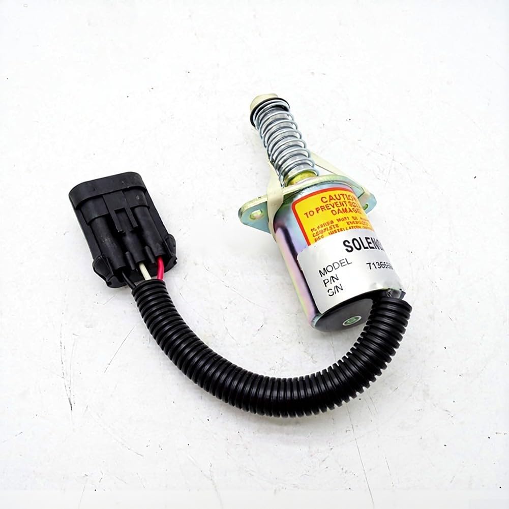 Électrovanne 7136559 - Solénoïde d'arrêt 12 V - Pour chargeur compact Bobcat S550 S160 S130 S750