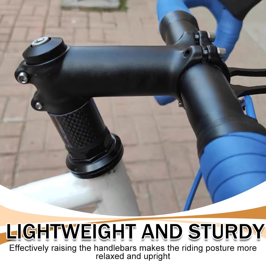 Gambi manubrio da bicicletta 1 convertitore per attacco manubrio, asta di prolunga per attacco manubrio, convertitore perno 22,2 mm, adatto per forcelle di mountain bike e bici da corsa