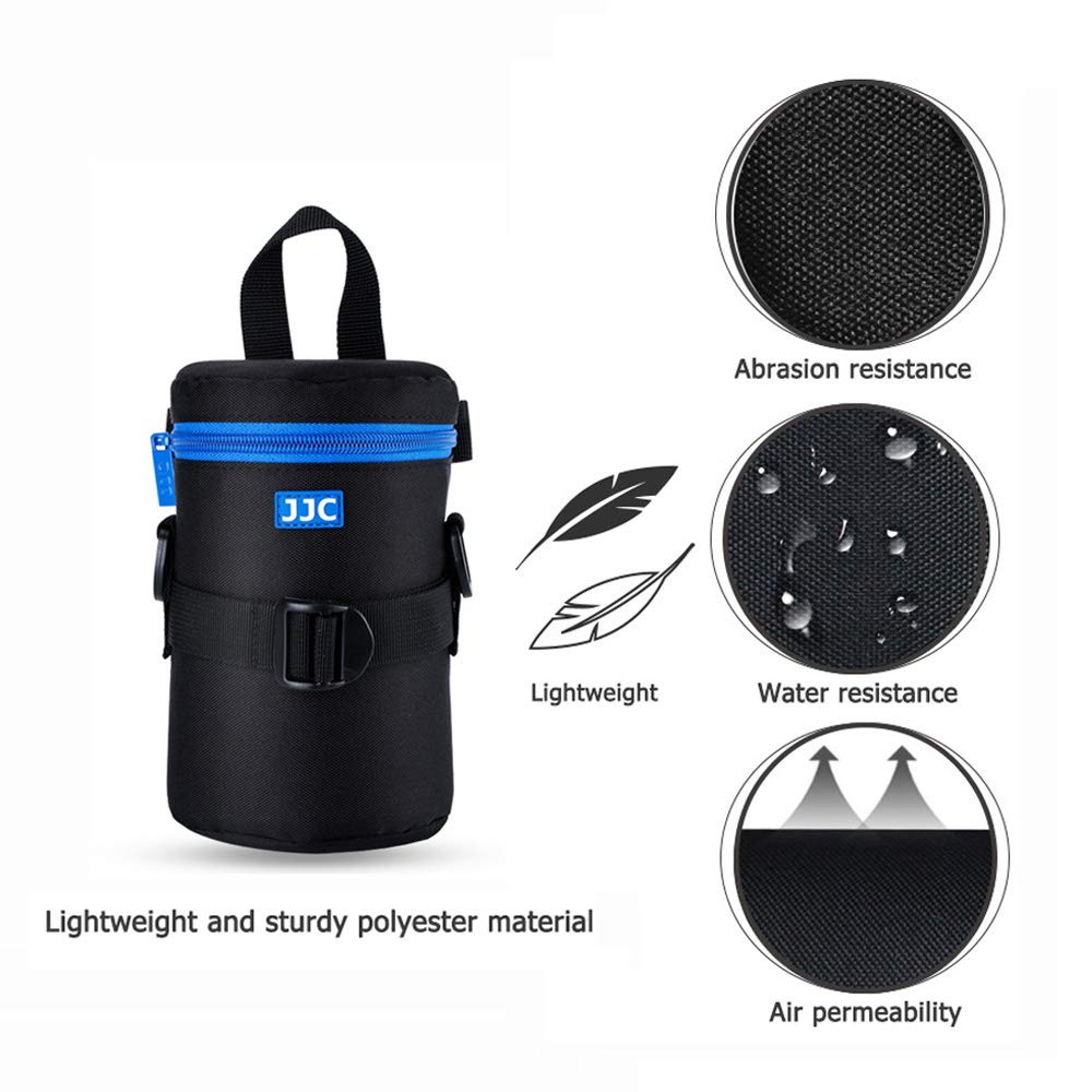 JJC Camera Lens Case Pouch Padded Bag Fits Lens up to 3.1 x 6.1 D x L | for Canon RF 85mmEF-S 55-250mmEF 75-300mmNikon Nikkor AF-S 55-300mm Lens & More Waterproof Polyester with Shoulder Stra product thumbnail 5