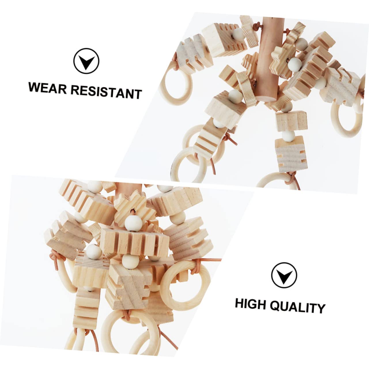 Toddmomy 2piezas Juguete De Madera para Pájaros Colgante De Masticar y Moler Juguete De Entretenimiento para Periquitos y Cacatúas para Jaulas De Aves y Actividades De Roer