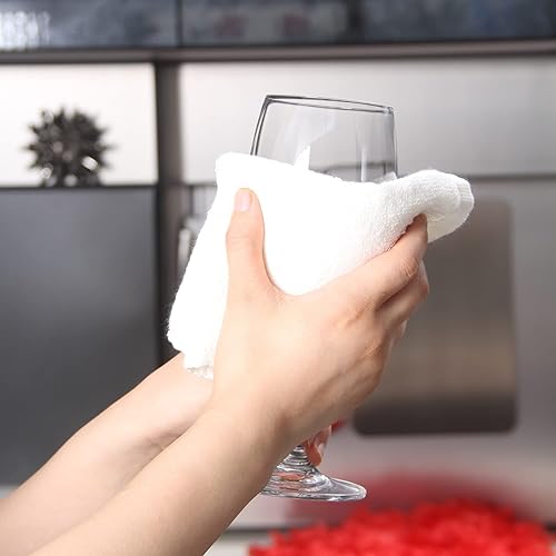 Miniatura 4 de JEFFSUN Paquete de 12 paños de cocina superabsorbentes  6 trapos de bambú gofre