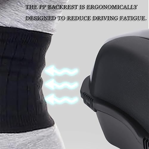 Miniatura 3 de Caja trasera de motocicleta con respaldo sellado e impermeable, doble capa de protección, almacenamiento de equipaje, funda superior para scooter,