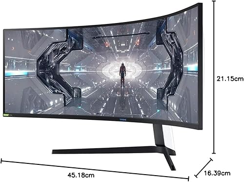 Miniatura 2 de SAMSUNG Odyssey G9 - Monitor para juegos de 49 pulgadas, pantalla curva 1000R, QLED, pantalla QHD dual, 240Hz, NVIDIA G-SYNC y FreeSync Premium Pro,