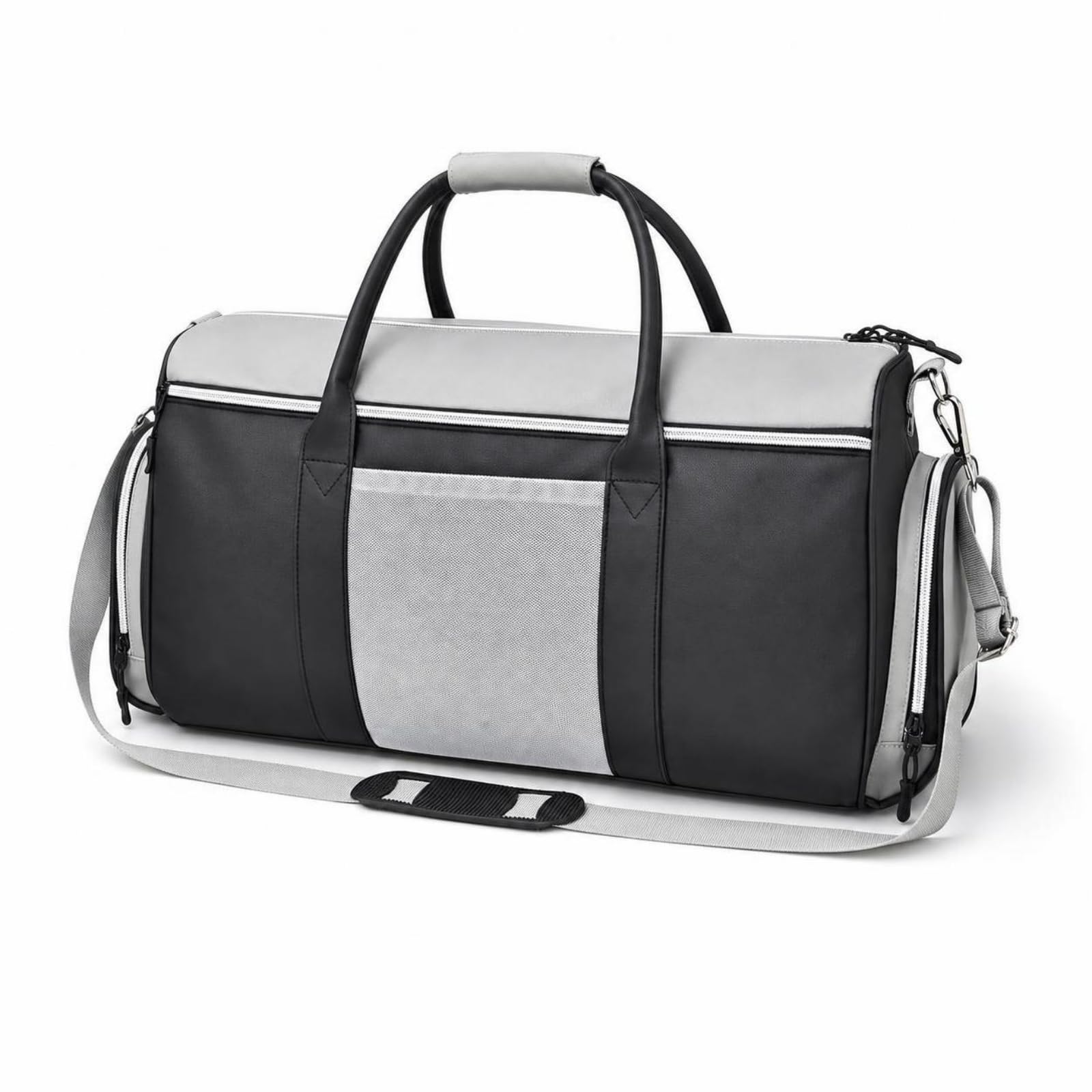 Borsa con Tracolla Rimovibile Resistente , Grigio , Grigio Pellicola , L | Grande Capacità, Borsone da Palestra, Capiente, Borsone con Tasca Esterna, per fitness