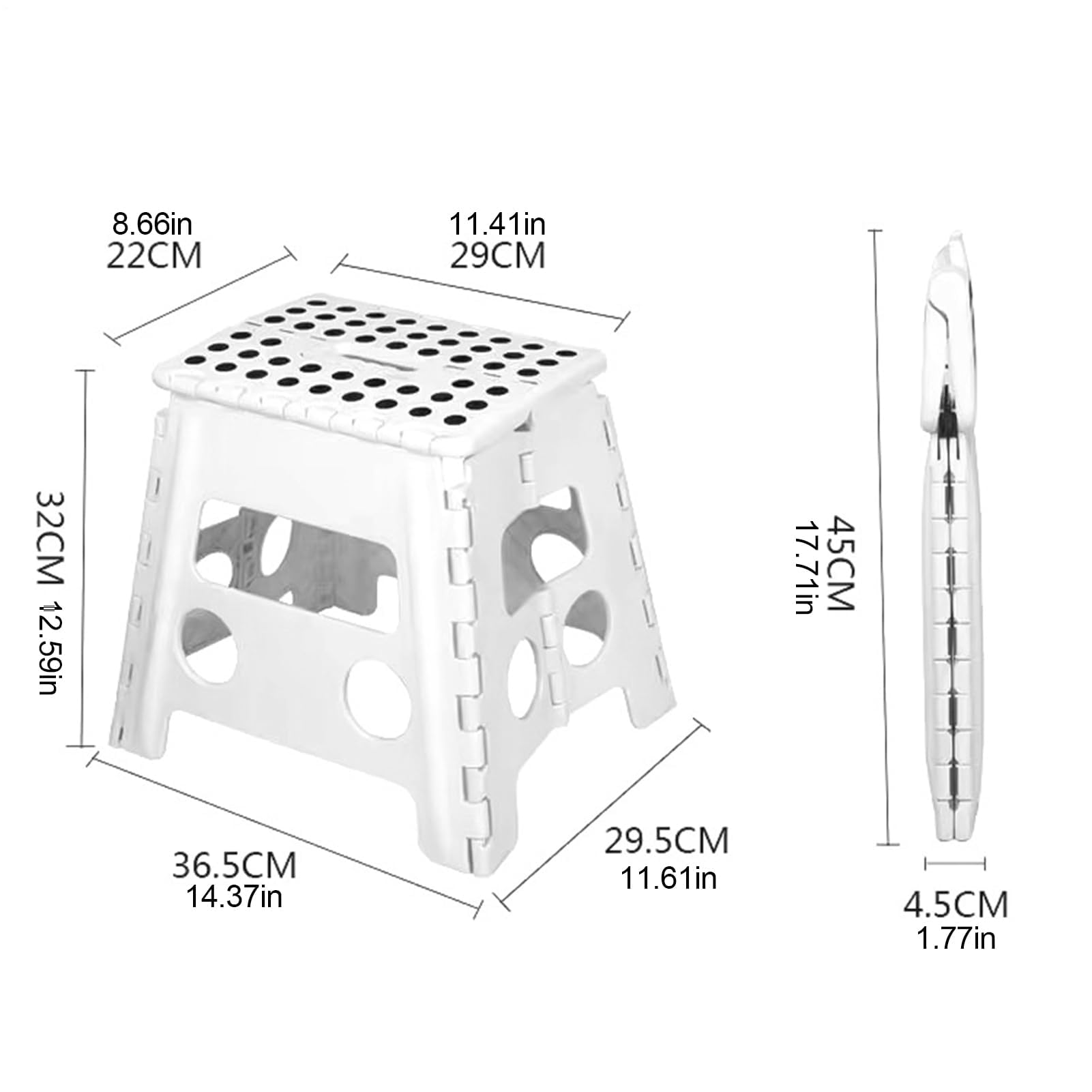 Taburete Plegable con una Carga máxima hasta 150 kg Taburete Plegable para Camping salón Cocina jardín hogar para Exteriores e Interiores Camping jardín Cocina etc