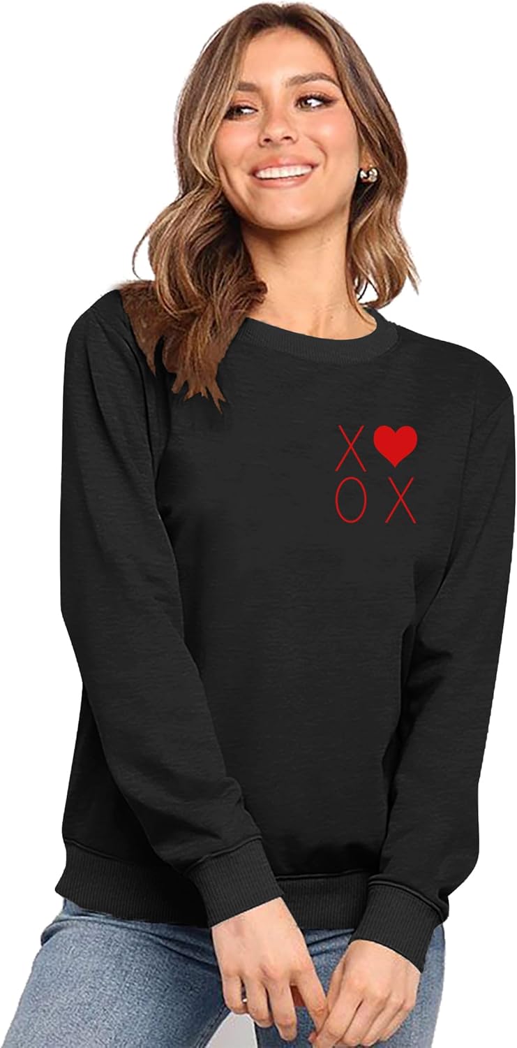 Valentine Shirts for Women Love Heart T Shirt Long Sleeve Valentines Gift Shirt Casual Tee Tops - Image 2