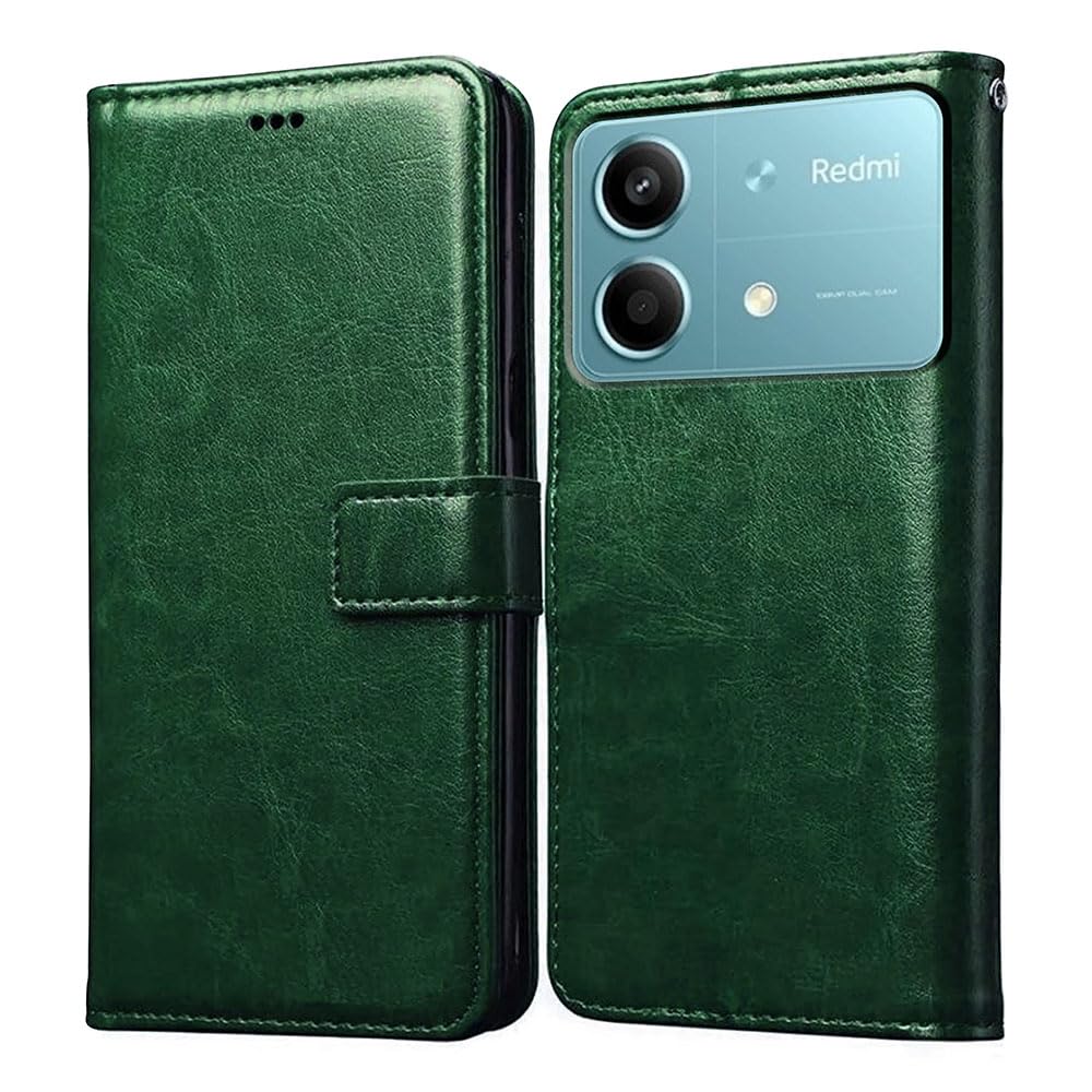 Casotec Flip Cover Back Case for Poco X6 Neo 5G | Premium Leather Finish | Inbuilt Pockets & Stand | Flip Cover Back Case for Poco X6 Neo 5G (Green) (B0CZH8PSLT) Amazon Price History, Amazon Price Tracker