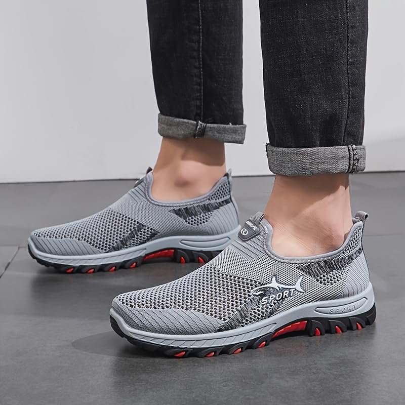 Big Size Men's Breathable Mesh Sneakers - Lightweight Spring/Summer Athletic Shoes with Durable Rubber Sole for Daily Wear4