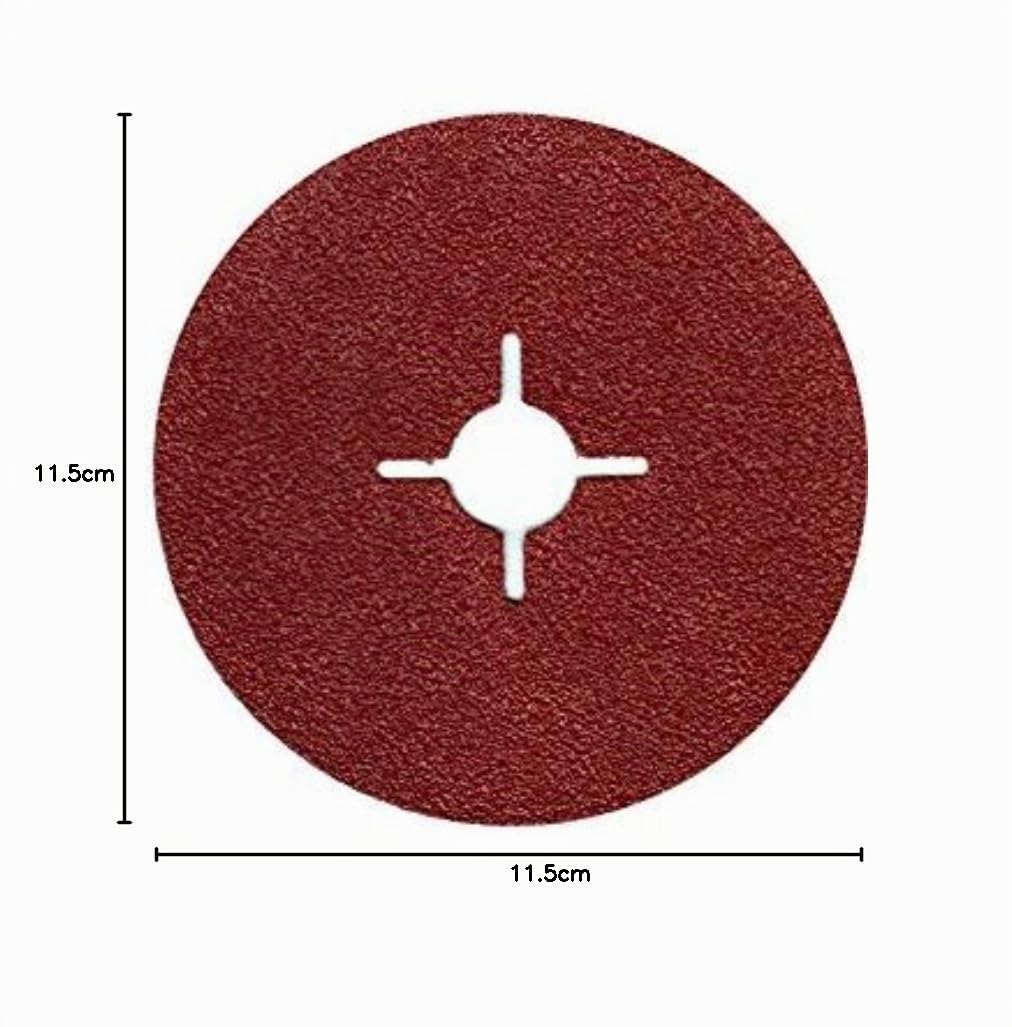 50 x Fibre Disques papier abrasif feuilles abrasives 115 mm Grain = 100 pour meuleuse d'angle