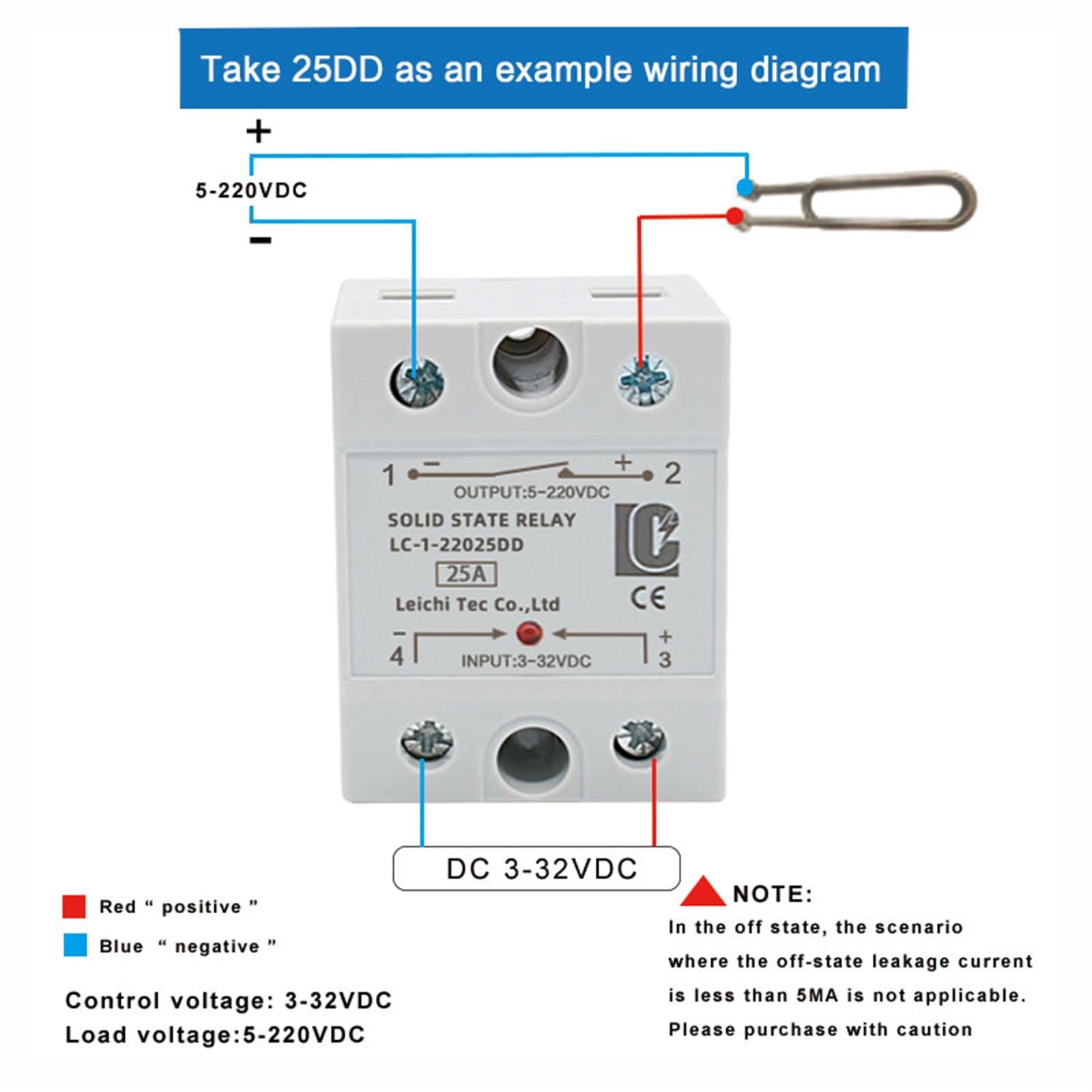 Halbleiterrelais SSR 10DD 25DD 40DD 60DD 80DD 100DD 120DD 200DD 240DD DC-Steuerung DC SSR 5 VDC 12 VDC 24 VDC 60 VDC 220 VDC Ersatzteile(Size:DD 180A)