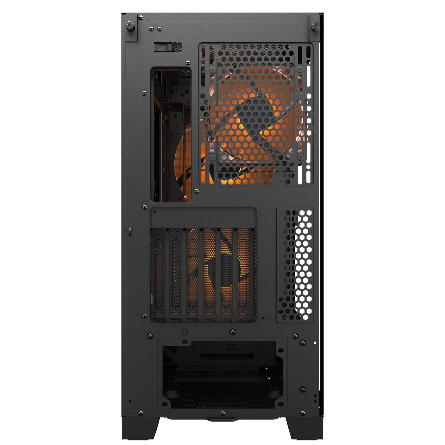 COUGAR Caja de torre media Airface Flow, máximo 10 ventiladores, 2 ventiladores frontales ARGB PWM de 180 mm, soporta hasta 360 mm AIO, enfriador de aire de 190 mm, filtro de polvo deslizante rápido