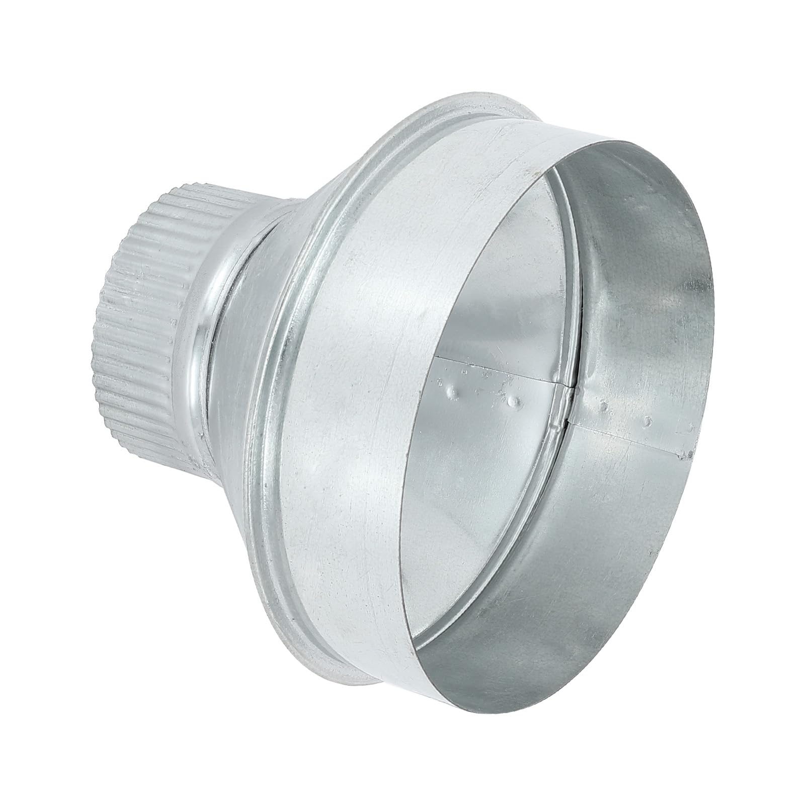 PATIKIL 6 Inch to 3 Inch Duct Reducer, Galvanized Steel Round Air Duct Reducer Crimped Pipe Increaser Adapter Connector Fitting Coupling for HVAC, Ventilation Systems