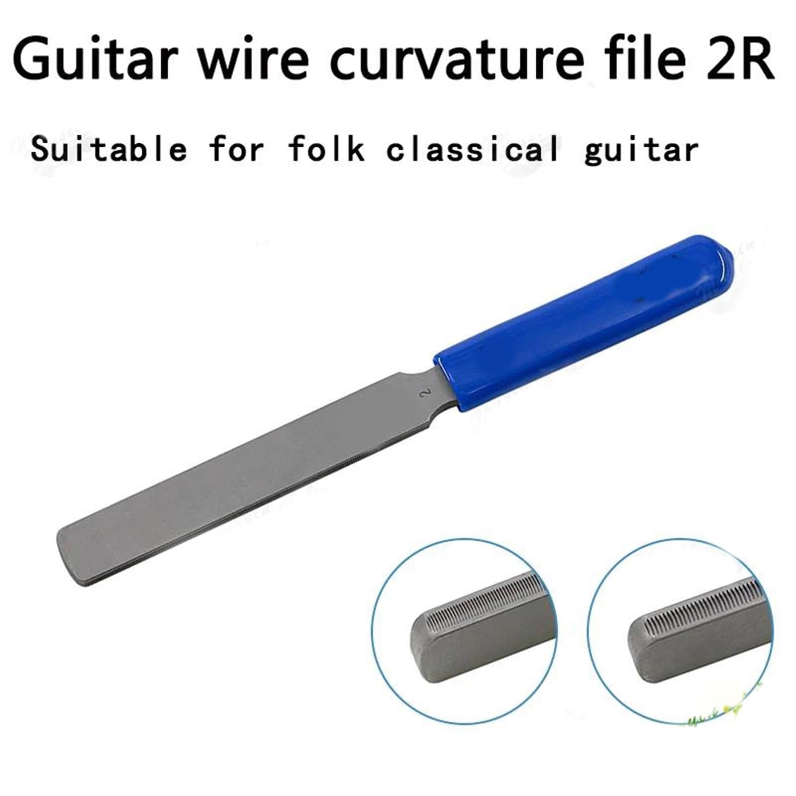 Herramienta De Perforación Para Reparación Archivos Corona Diapasón Guitarra Eléctrica Acústica (forma Curva) Accesorios Guitarra(2R)