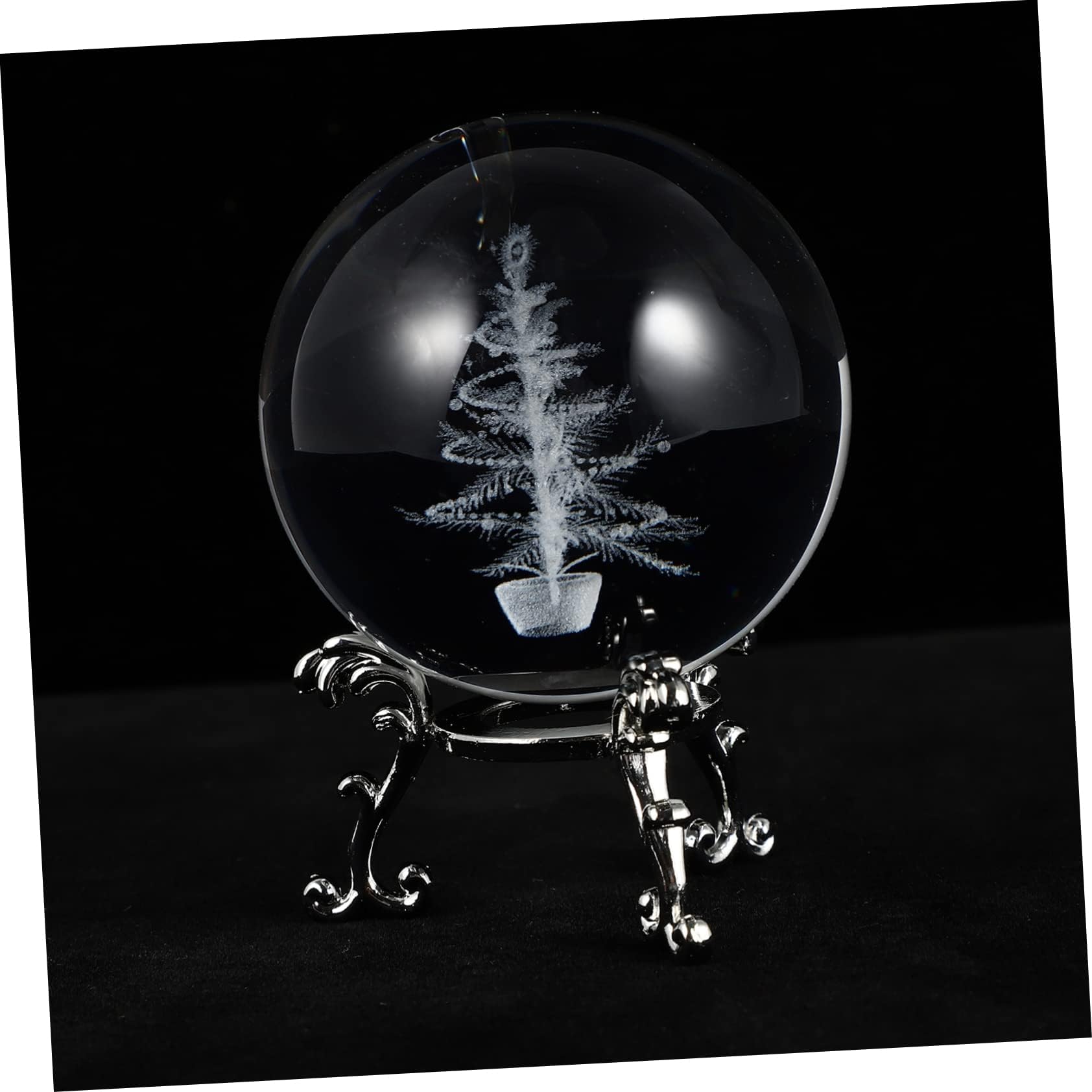 BESPORTBLE 1 Set Christmas Tree Crystal Ball DIY Snow Globe Seasonal Fireplace Ornament Christmas Table Centerpieces para Mesa De The Office Stocking Stuffers Desktop Adorn